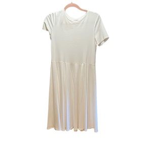 Zara white Midi t shirt dress, small.